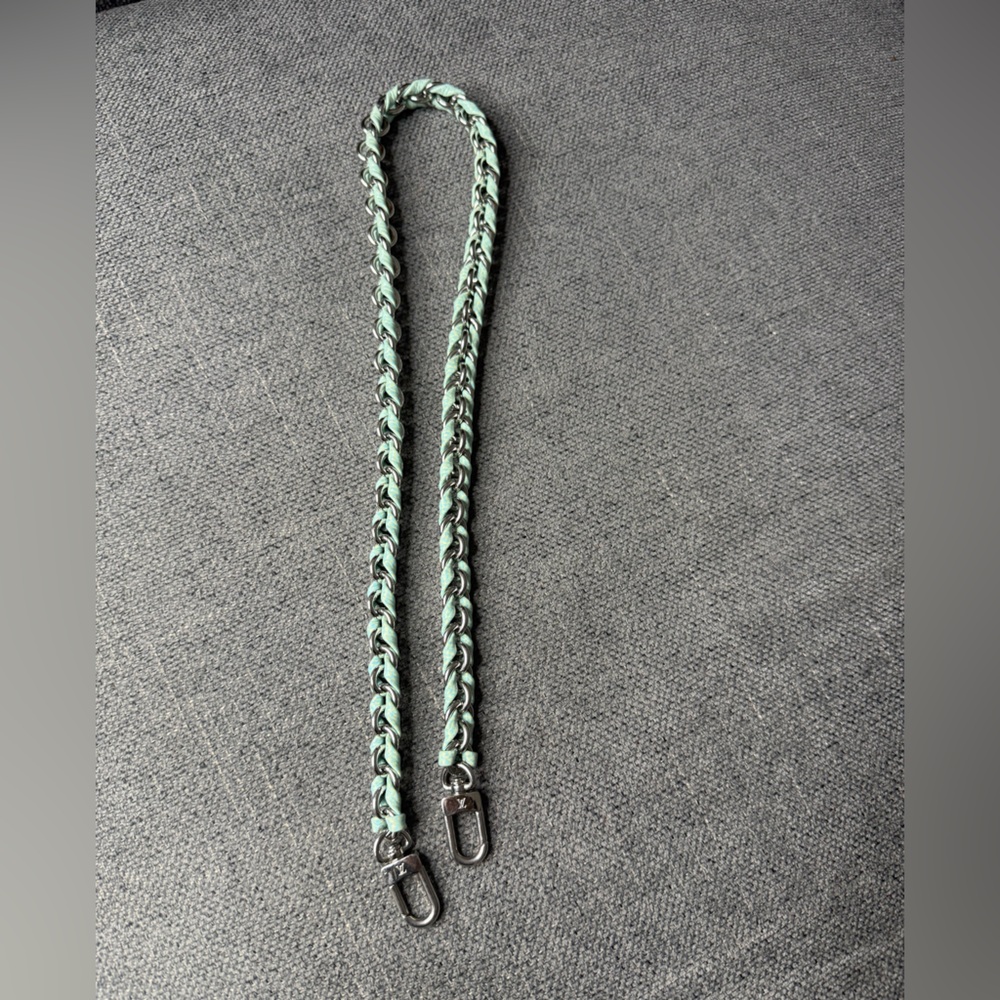 Louis Vuitton braided chain strap silver